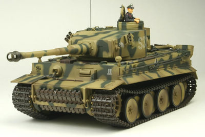 Танк VSTANK PRO German Tiger I LP 1:24 IR (Camouflage RTR version) A02104718 хаки