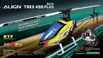 Вертолет Align T-REX 450 PLUS DFC Super Combo 3D RC (RTF Version) RH45E01XW (RH45E01XT)