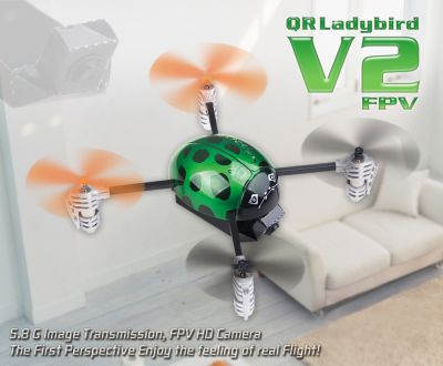 Квадрокоптер Walkera Devention Micro UFO QR Ladybird V2 (FPV) "Божья Коровка" с камерой TX5805 и пультом управления Devo F4, RTF [HM-QR-Ladybird-FPV/DevoF4]