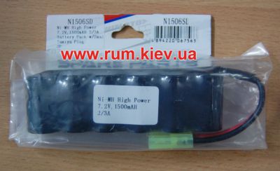 Аккумулятор Himoto Ni-MH High Power 7.2V,1500mAH 2/3A Battery Pack w/Small Tamiya (N1506SD) 