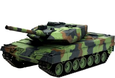 Танк Heng Long Leopard II A6 1:16 с пневмопушкой и дымом 2.4GHz