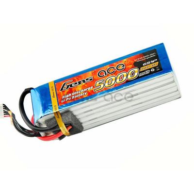 Аккумулятор Gens Ace Li-Po battery 22.2V 5000 mAh 6S1P 40C Soft Case (ACE-5000-6S-40S)