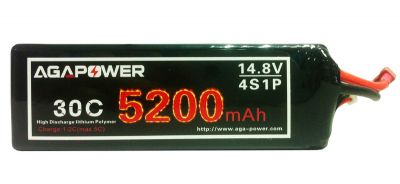 Аккумулятор AGA POWER Li-Po 5200mAh 14.8V 4S1P 30C Hardcase T-Plug