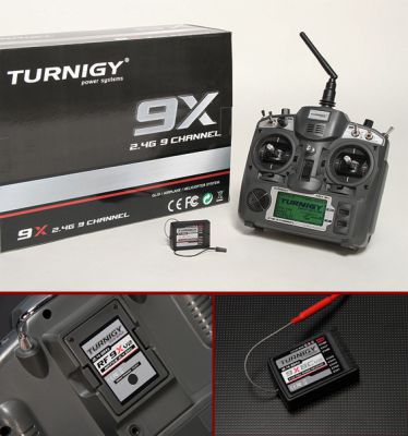 Комплект радиоаппаратуры Turnigy 9X 9-канальный передатчик и 8-канальный приемник (Mode 1) (v2) (8991) TX-9X-M1_V2
